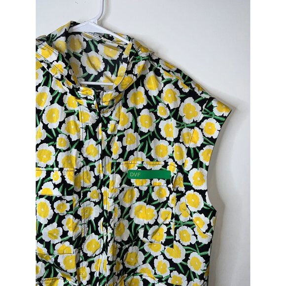 NWT Diane Von Furstenburg X Target Packable Nylon Yellow Hooded Vest Size Large - Picture 5 of 11